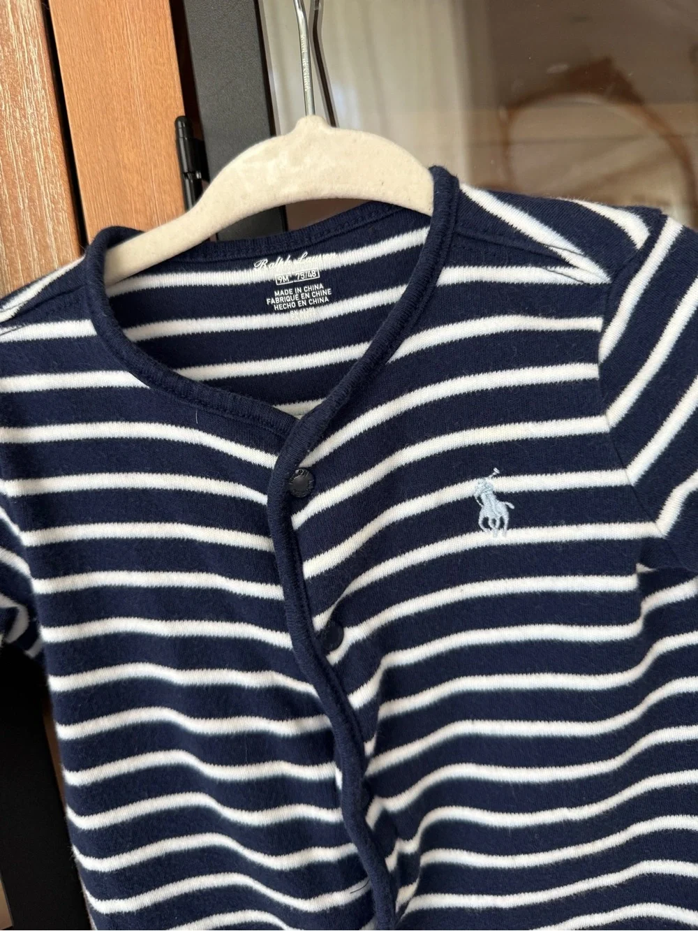 Ralph Lauren bundle baby boy romper shortall polo colorblock navy cotton collar